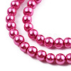 Baking Paint Pearlized Glass Pearl Round Bead Strands X-HY-Q003-4mm-10-2