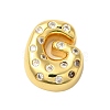 Rack Plating Brass Micro Pave Clear Cubic Zirconia Perdants KK-C067-11G-G-1