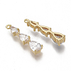 Brass Micro Pave Cubic Zirconia Pendants X-KK-S354-094-NF-2