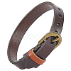Cattlehide Adjustable Bracelets for Men Women BJEW-WH20001-06C-1