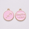 Alloy Enamel Pendants X-ENAM-S124-01B-09F-1
