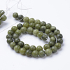 Natural Chinese Southern Jade Beads Strands G-T055-6mm-15-2