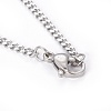 Non-Tarnish 304 Stainless Steel Curb Chain Necklaces MAK-I012-X01-2