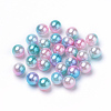 Rainbow Acrylic Imitation Pearl Beads OACR-R065-3mm-A05-1