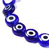 Handmade Evil Eye Lampwork Flat Round Bead Strands LAMP-L058-6mm-04-3