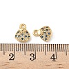 Brass Micro Pave Cubic Zirconia Charms X1-KK-C099-01H-G-3