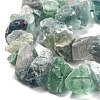 Rough Raw Natural Green Fluorite Beads Strands G-J390-B02-2