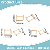 18Pcs 9 Style Zinc Alloy Rectangle Buckle Ring DIY-WR0002-59-2