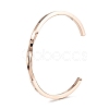 Ion Plating(IP) 304 Stainless Steel Cuff Bangles BJEW-K222-02RG-1