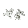 Non-Tarnish Cute Little Animal Theme 304 Stainless Steel Stud Earrings EJEW-B041-02H-P-2