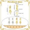 6Pcs 2 Colors Brass Micro Pave Clear Cubic Zirconia Interlocking Clasps KK-CJ0005-91-2