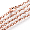 Iron Rolo Chains Necklace Making X-MAK-R015-60cm-R-1