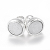 Round Brass Magnetic Clasps with Loops X-KK-D331-S-3