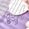 Round & Heart & Teardrop & Cone Glass Pendant Decoraiton HJEW-JM02271-2