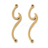 304 Stainless Steel Wave Shaped Connector Charms STAS-L279-022G-1