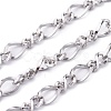 Tarnish Resistant 304 Stainless Steel Figaro Chains CHS-L001-138-0.8mm-3