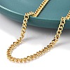Brass Cuban Link Chain Necklacea for Women Men NJEW-F337-03G-01-4
