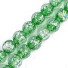 Handmade Gold Foil Lampwork Beads Strands LAMP-Q002-01B-1