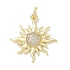 Brass with Rhinestone Pendants KK-CBAD872-01G-02-1