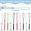 66Pcs 11 Colors Polyester Cord Mobile Straps FIND-GF0006-43-2