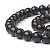 Natural Shungite Beads Strands G-I271-C03-8mm-3