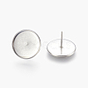 Tarnish Resistant Eco-Friendly 316 Surgical Stainless Steel Stud Earring Settings STAS-F181-01P-16mm-2