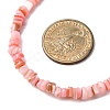 Dyed Natural Freshwater Shell Nuggets Beaded Necklaces NJEW-JN05488-04-3