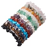 12Pcs 12 Styles Constellations Mixed Gemstone Chip Beaded Stretch Bracelets Sets BJEW-JB10931-5