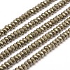Faceted Rondelle Natural Pyrite Beads Strands G-I126-11-4x3mm-1
