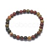 Natural Polychrome Jasper/Picasso Stone/Picasso Jasper Bead Stretch Bracelets BJEW-K212-C-001-1