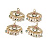 Brass Colorful Cubic Zirconia Pendants KK-E068-VA186-2-4