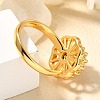 Flower Rotatable Finger Ring for Women RJEW-U035-01G-05-3