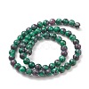 Round Dyed Natural Gemstone Bead Strands G-R345-8mm-15-2