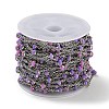 304 Stainless Steel Enamel Link Chains AJEW-Z028-09P-05-3