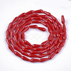 Opaque Solid Color Glass Beads Strands X-GLAA-T009-001A-2