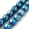 Electroplated Non-Magnetic Synthetic Hematite Beads Strands G-P518-05F-1