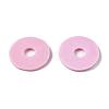 Flat Round Handmade Polymer Clay Beads CLAY-R067-12mm-26-7