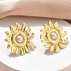 201 Stainless Steel Stud Earrings EJEW-D354-08G-03-2