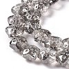 Transparent Electroplate Glass Beads Strands GLAA-C025-01A-4