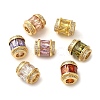 Rack Plating & Long-Lasting Plated Brass Micro Pave Cubic Zirconia European Beads ZIRC-P011-05A-G-NF-1