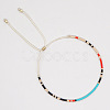 Adjustable Plastic Beaded Slider Bracelets YS6543-8-1