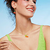 28Pcs 7 Colors Trabsparent Glass Pendants PALLOY-TAC0187-8