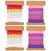 4 Cards 2 Styles  Polyester Wavy Fringe Trim Ribbon DIY-GF0009-48F-1