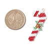 Christmas Themed Glass Seed Beaded Pendants PALLOY-MZ00868-04-2