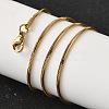 1.5MM 304 Stainless Steel Snake Chain Necklaces for Women Men STAS-V011-04C-G-5