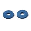 Flat Round Handmade Polymer Clay Beads CLAY-R067-10mm-44-7
