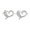 Brass Micro Pave Clear Cubic Zirconia Links ZIRC-J039-13P-1