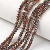 Electroplate Transparent Glass Beads Strands EGLA-A034-T4mm-P04-1