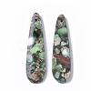 Synthetic Regalite/Imperial Jasper/Sea Sediment Jasper Pendants G-S366-006C-2