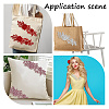 4 Pairs 4 Colors Polyester Embroidery Sequin Costume Accessories FIND-CY0001-24-4